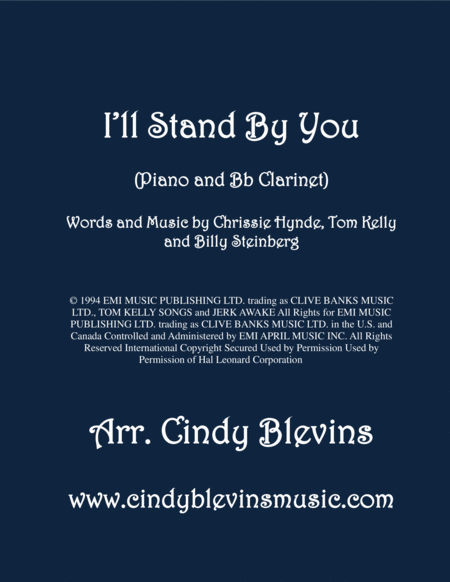Free Sheet Music I Will Stand By You Arranged For Piano And Bb Clarinet