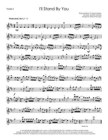 Free Sheet Music I Will Stand By You String Quartet