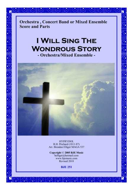 I Will The Wondrous Story Hyfrydol Eb Orchestra Mixed Ensemble Score And Parts Pdf Sheet Music