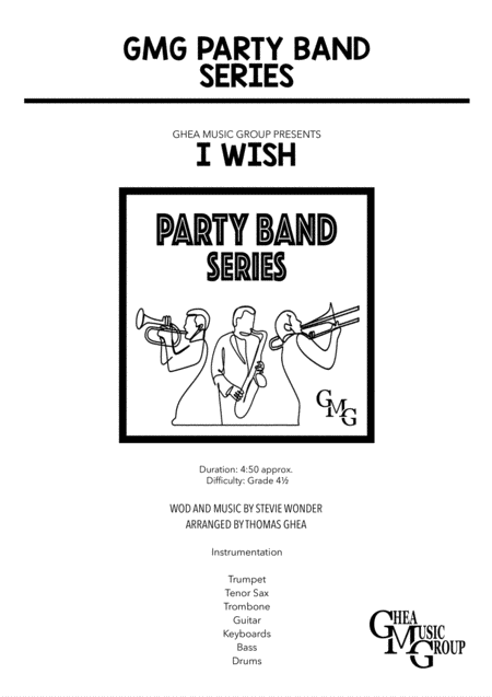 Free Sheet Music I Wish Party Band