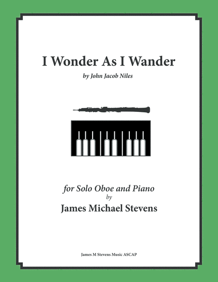 I Wonder As I Wander Oboe Piano Sheet Music