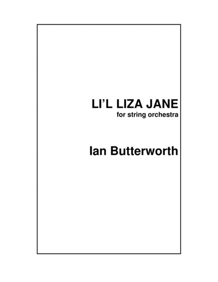 Ian Butterworth Li L Lisa Jane For String Orchestra Sheet Music