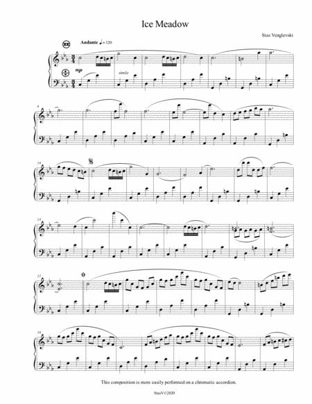 Free Sheet Music Ice Meadow Song Solo Accordion