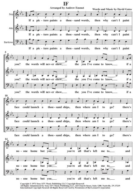 Free Sheet Music If A Cappella Sab