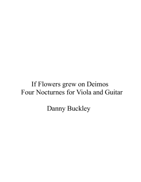 Free Sheet Music If Flowers Grew On Deimos Four Nocturnes For Viola And Guitar