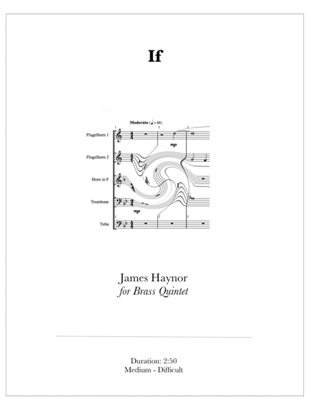 Free Sheet Music If For Brass Quintet