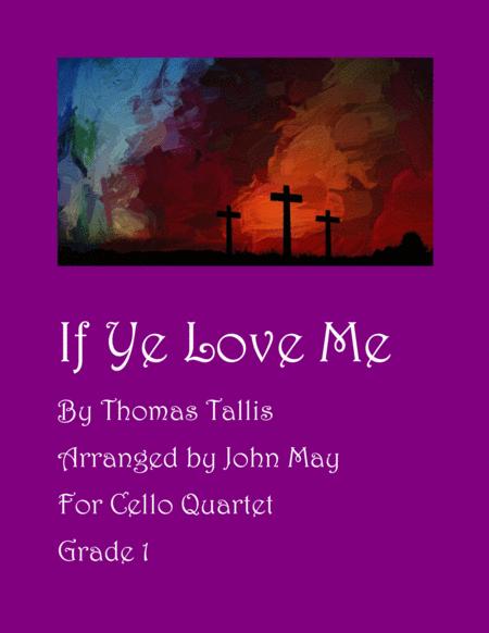 If Ye Love Me Cello Quartet Sheet Music