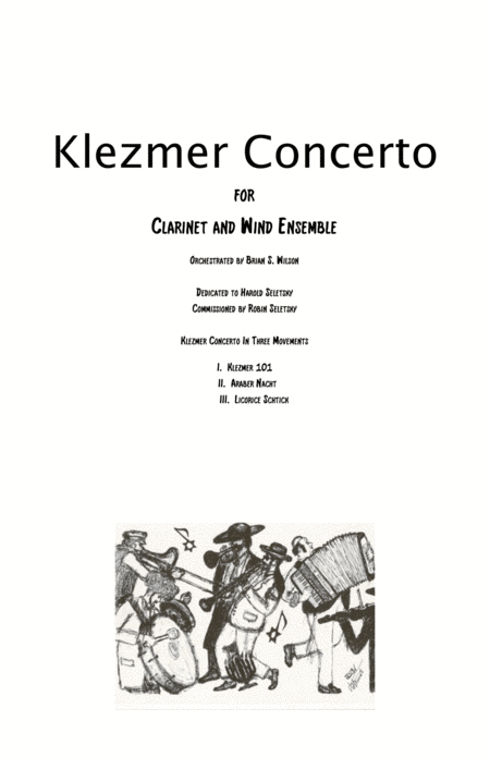 Free Sheet Music Ii Araber Nacht And Iii Licorice Schtick From Klezmer Concerto For Clarinet And Wind Orchestra Complete Score