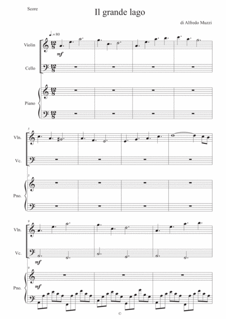 Free Sheet Music Il Grande Lago