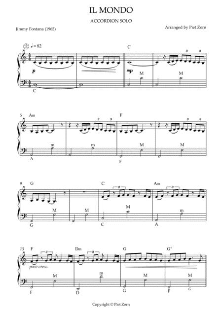 Free Sheet Music Il Mondo