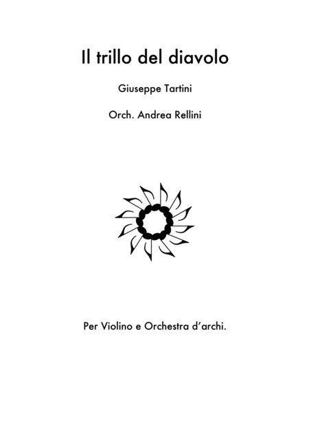 Il Trillo Del Diavolo Devils Trill Sonata By Giuseppe Tartini Arranged For String Orchestra Sheet Music