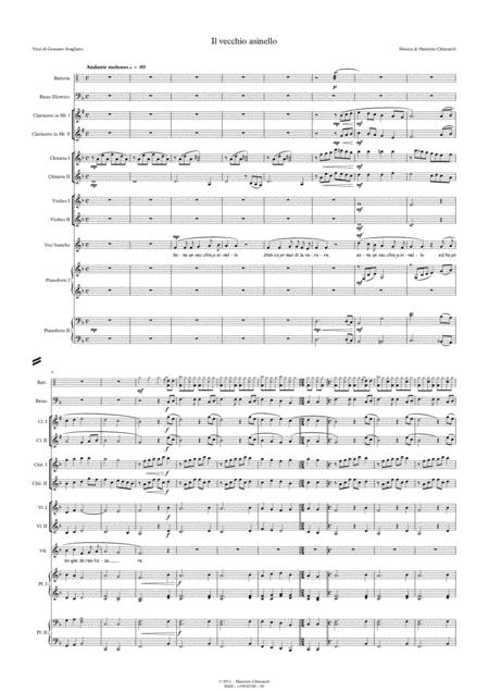 Free Sheet Music Il Vecchio Asinello School Orchestra Version