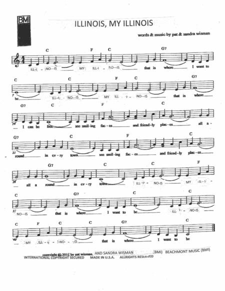 Free Sheet Music Illinois My Illinois