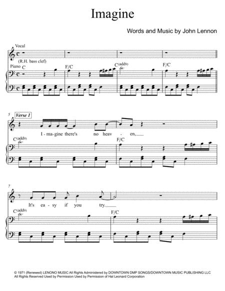 Imagine By John Lennon Anthem Of The Coronavirus Era Sheet Music