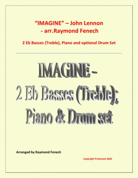 Free Sheet Music Imagine John Lennon 2 Tubas Tc Piano And Optional Drum Set Chamber Music Intermediate Level