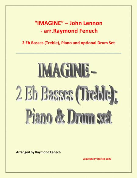 Imagine John Lennon 2 Tubas Tc Piano And Optional Drum Set Chamber Music Intermediate Level Sheet Music