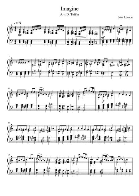 Imagine Re Imagined For Jazz Piano Sheet Music