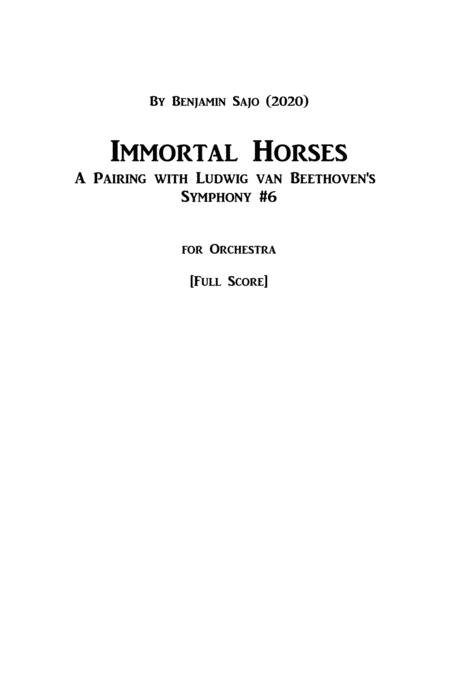 Free Sheet Music Immortal Horses A Pairing With Beethoven Symphony 6 Conductor Score
