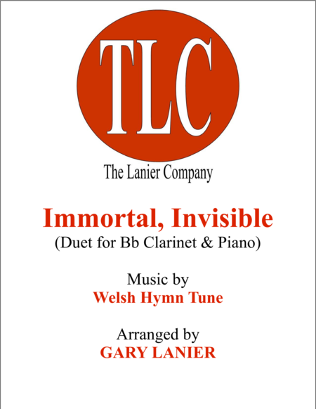 Immortal Invisible Duet Bb Clarinet And Piano Score And Parts Sheet Music