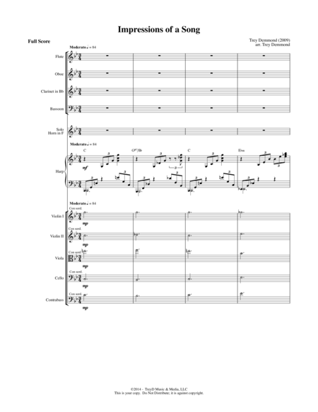 Free Sheet Music Impressions Of A Song