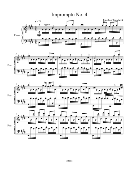 Free Sheet Music Impromptu No 4