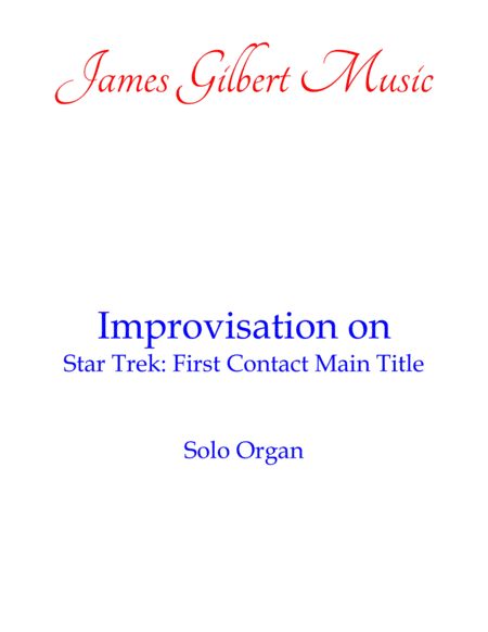 Free Sheet Music Improvisation On Star Trek First Contact Main Title Or