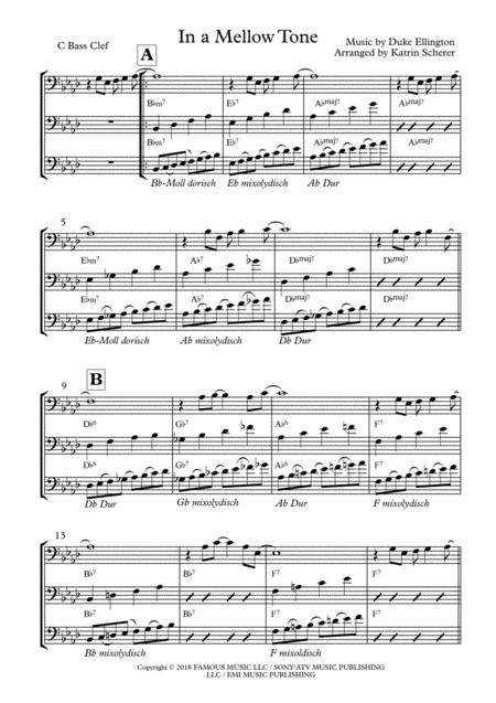 In A Mellow Tone In C Bass Clef Sheet Music