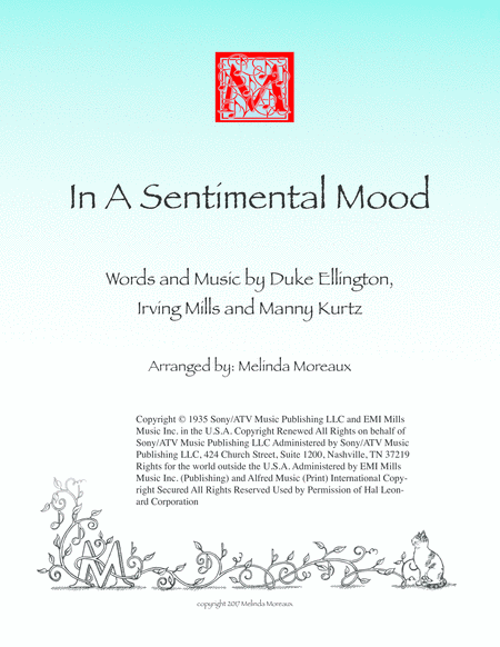 Free Sheet Music In A Sentimental Mood For Solo Piano