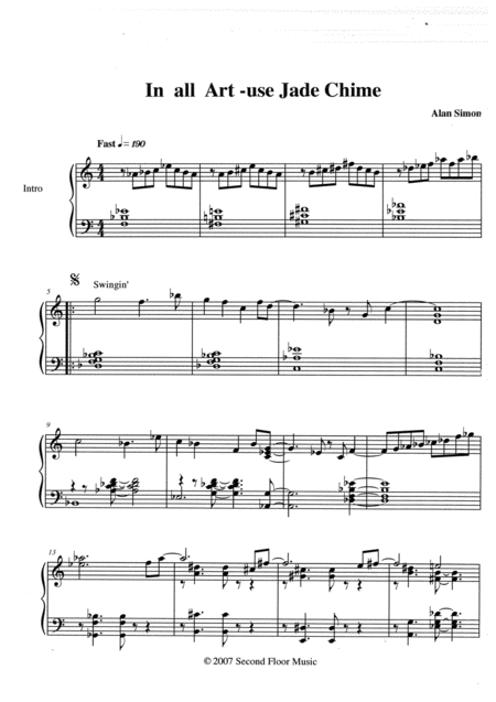 Free Sheet Music In All Art Use Jade Chime