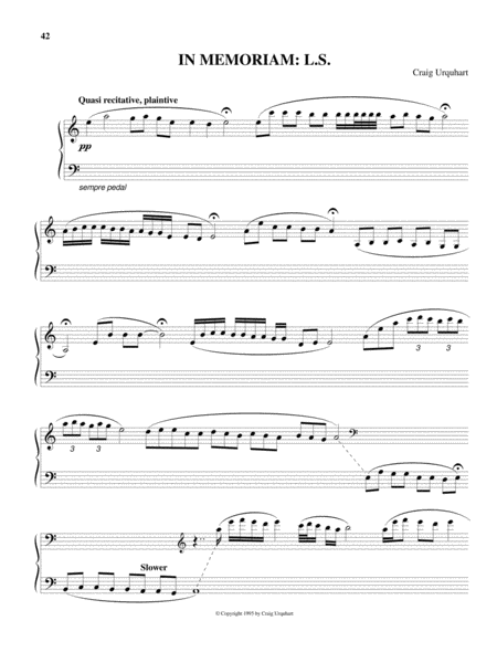 In Memoriam L S Sheet Music