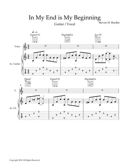 In My End Is My Beginning Tab Sheet Music