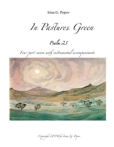 In Pastures Green Psalm 23 Sheet Music