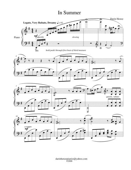 In Summer Sheet Music