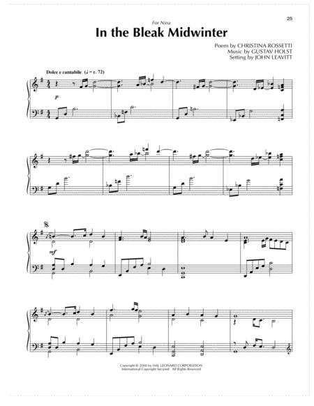 In The Bleak Midwinter Arr John Leavitt Sheet Music