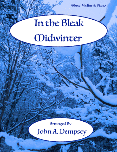 Free Sheet Music In The Bleak Midwinter Quartet For Three Violins And Piano