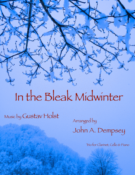 In The Bleak Midwinter Trio For Clarinet Cello And Piano Sheet Music