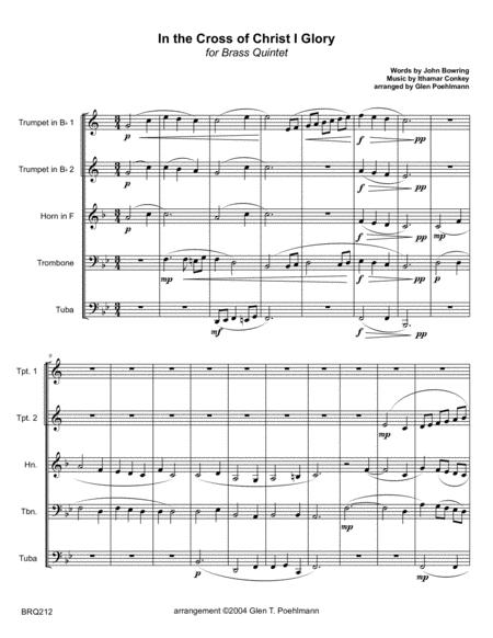 In The Cross Of Christ I Glory Brass Quintet Unaccompanied Sheet Music