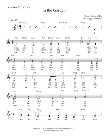 Free Sheet Music In The Garden 2 Part Vocal