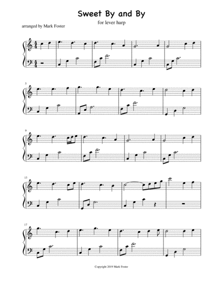 Free Sheet Music In The Sweet By And By Arranged For Lever Harp