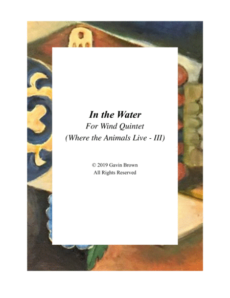 In The Water For Wind Quintet Sheet Music