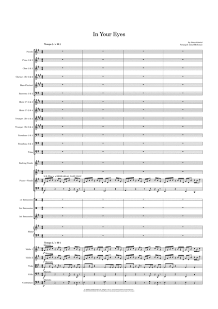 In Your Eyes Voice With Orchestra Sheet Music