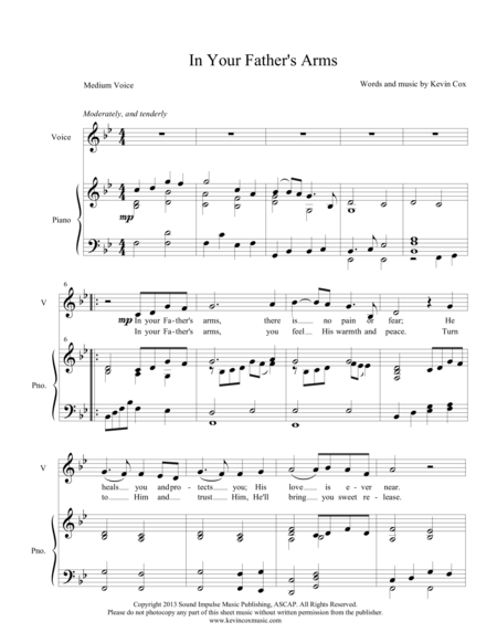 In Your Fathers Arms Medium Voice Sheet Music