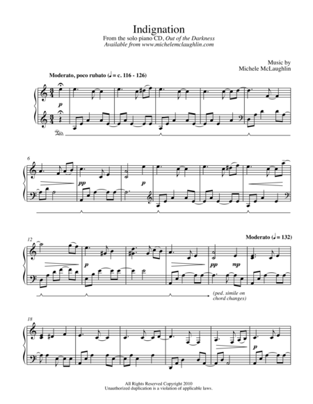 Free Sheet Music Indignation