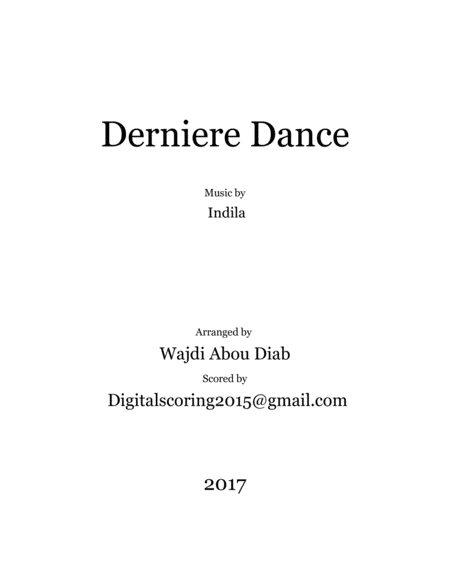 Free Sheet Music Indila Derniere Dance