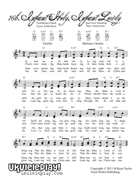 Infant Holy Infant Lowly Duet With Chord Indications Sheet Music