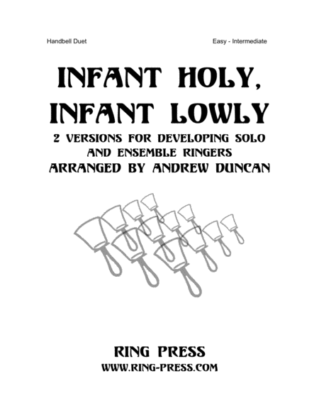 Infant Holy Infant Lowly Handbell Duet Beginning Sheet Music