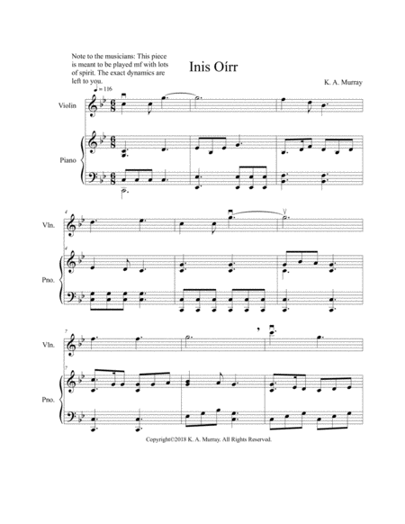 Free Sheet Music Inis Orr