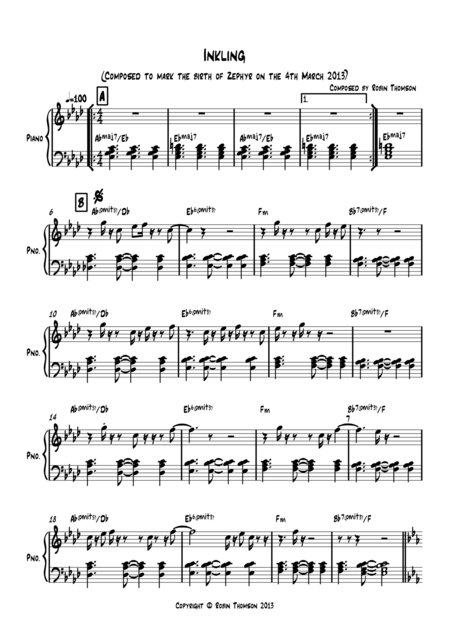 Inkling Sheet Music