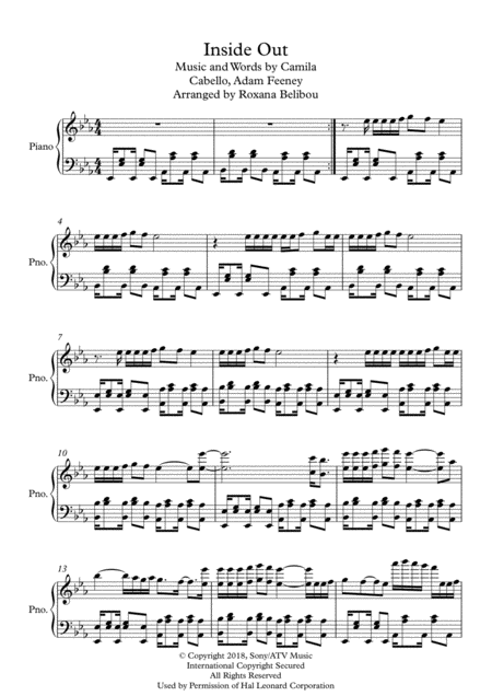 Free Sheet Music Inside Out