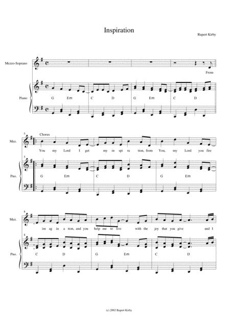 Inspiration Song Sheet Music